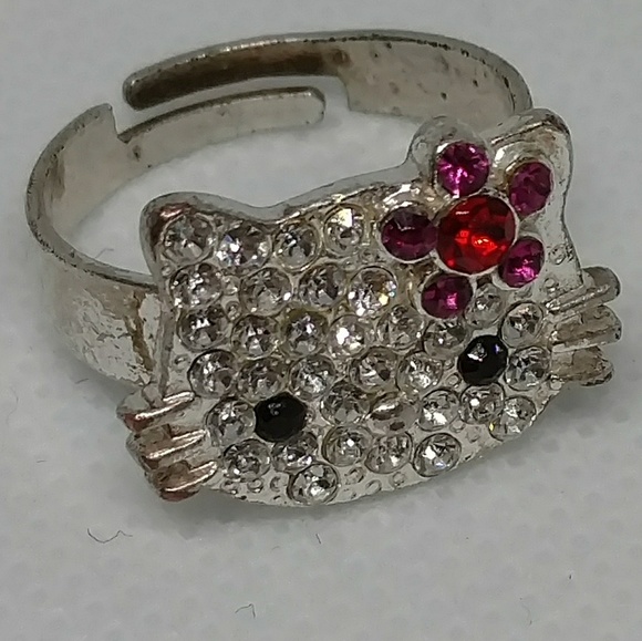 Hello Kitty Rhinestone Adjustable Ring - Picture 6 of 7